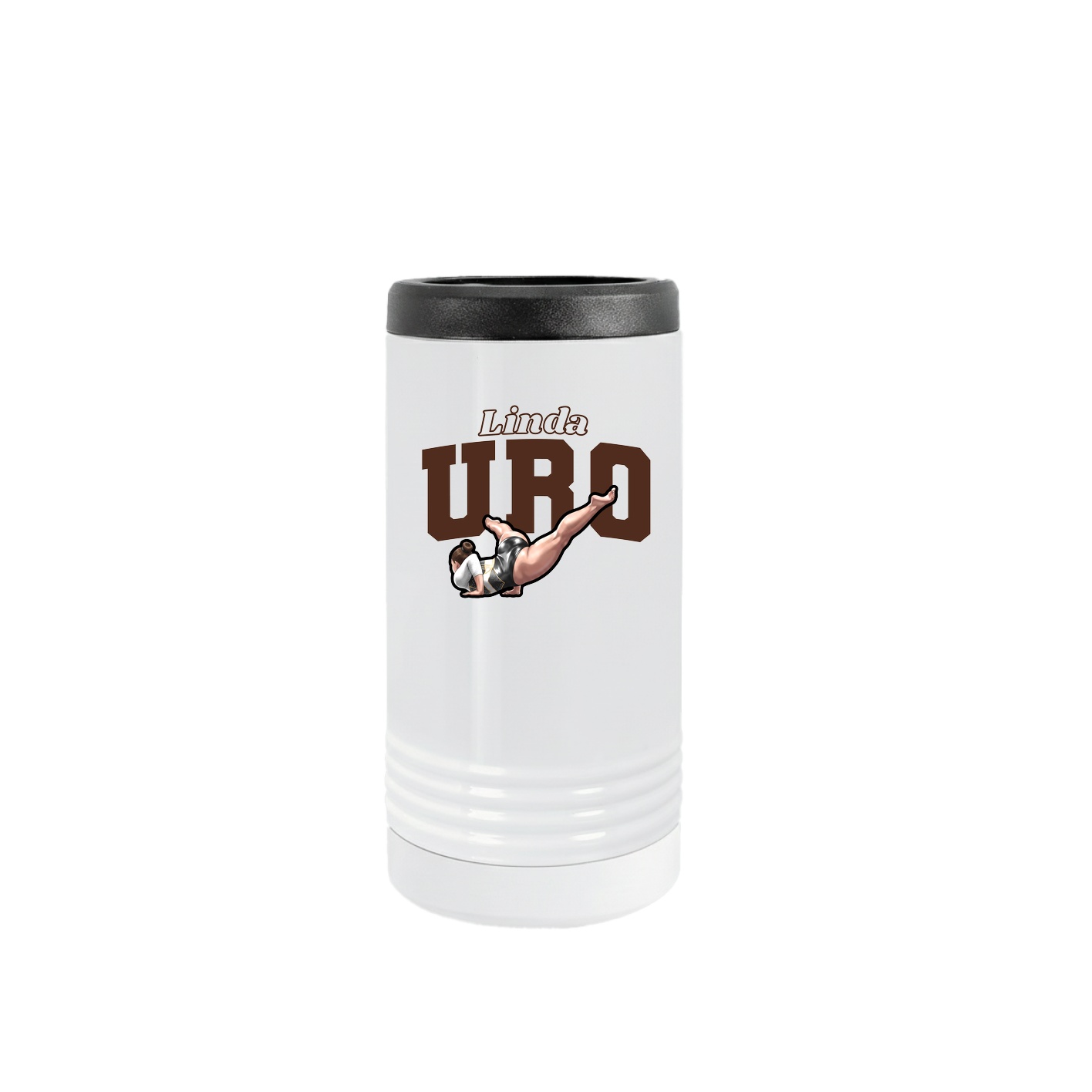 Slim Beverage Holder — Name Arch in White