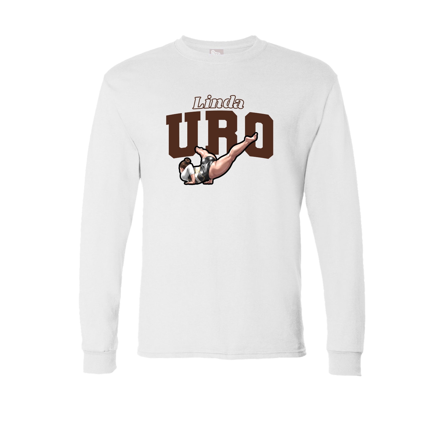 Long Sleeve Tee — Name Arch in White