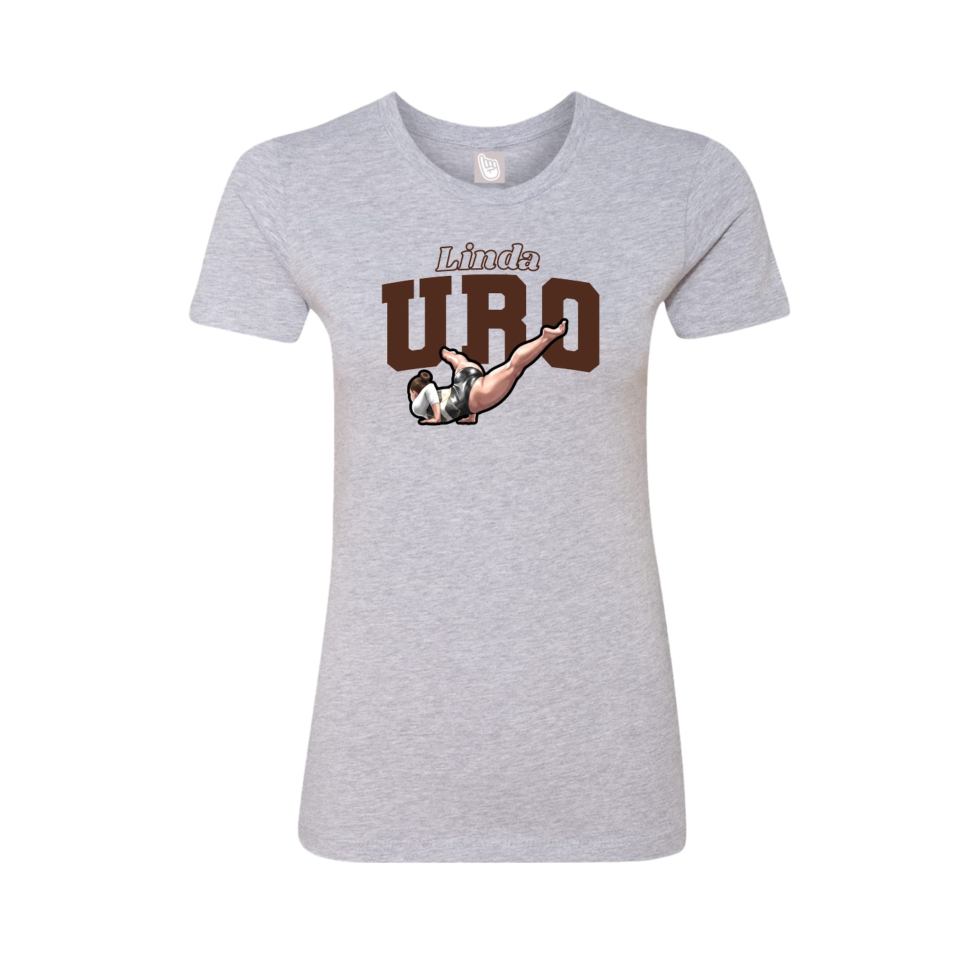 Womens Tee — Name Arch in Grey