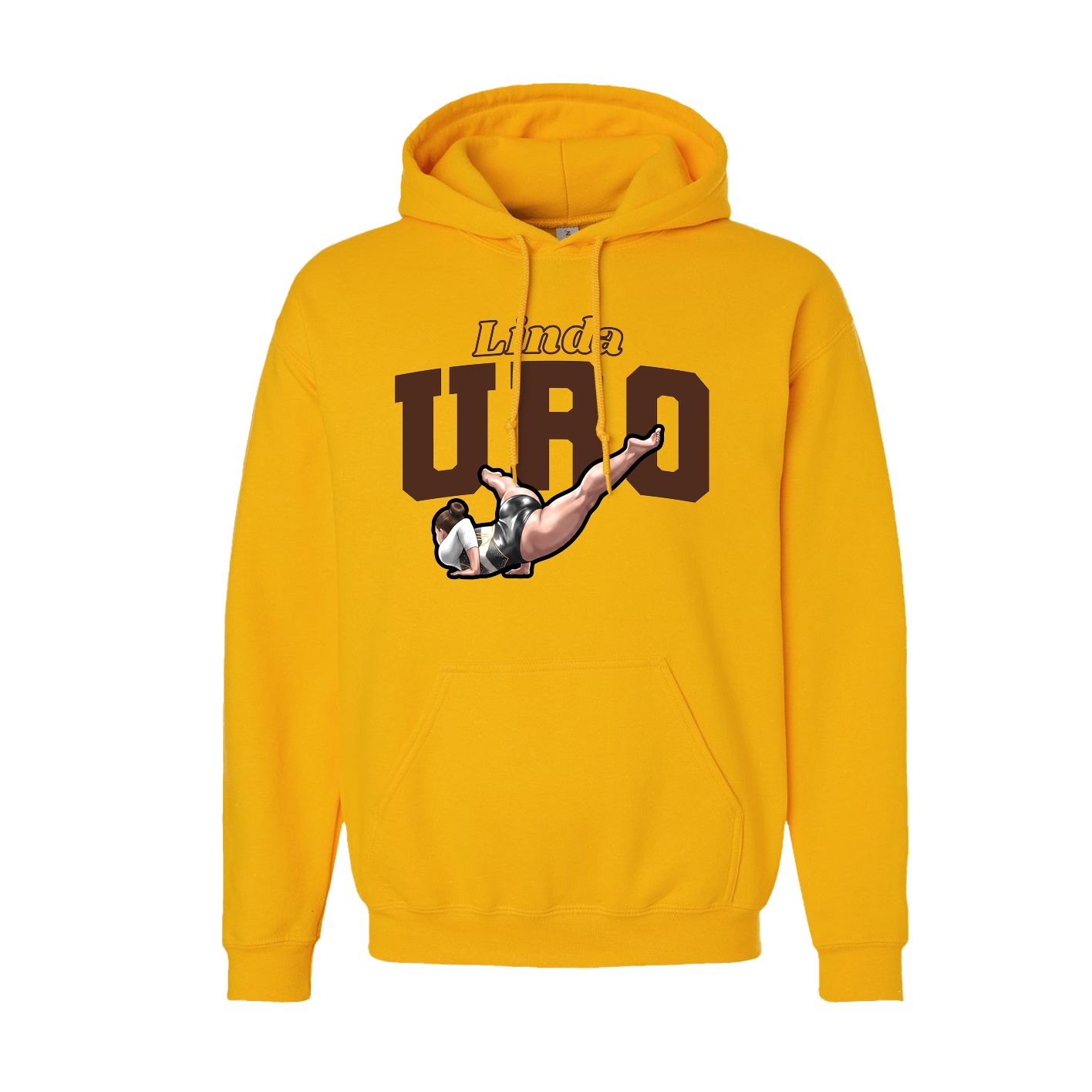Hoodie — Name Arch in Gold