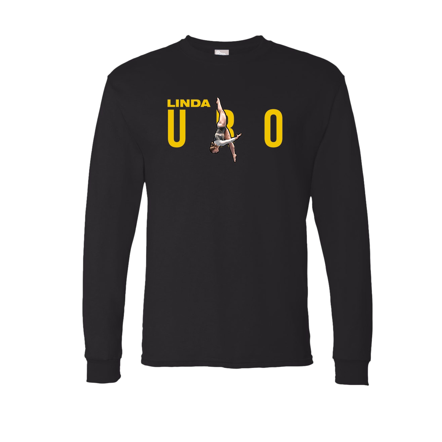 Long Sleeve Tee — Player Name in Black