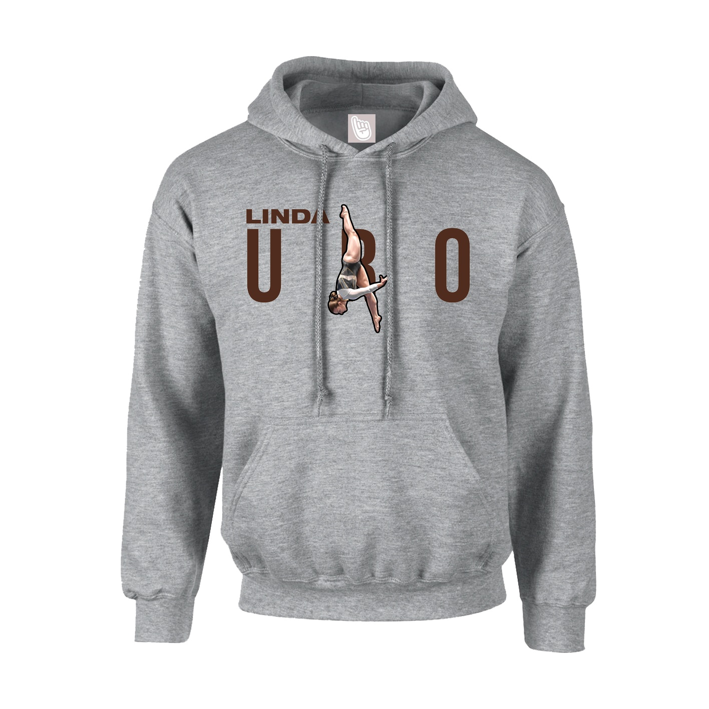 Youth Hoodie — Player Name in Grey