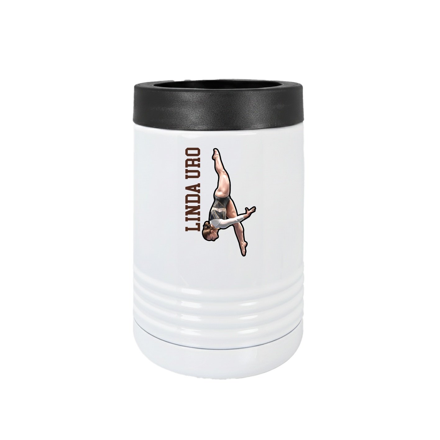 Beverage Holder — Name Vertical in White