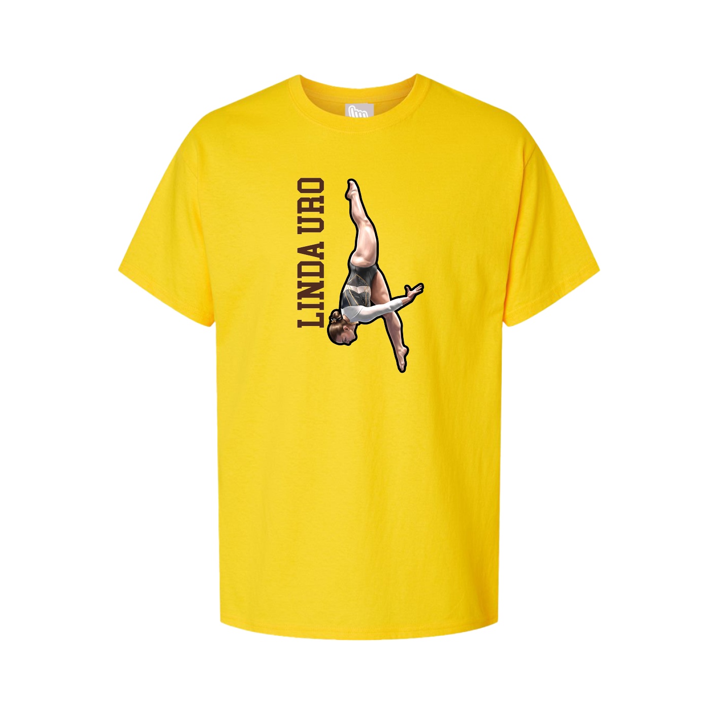 Tee — Name Vertical in Gold