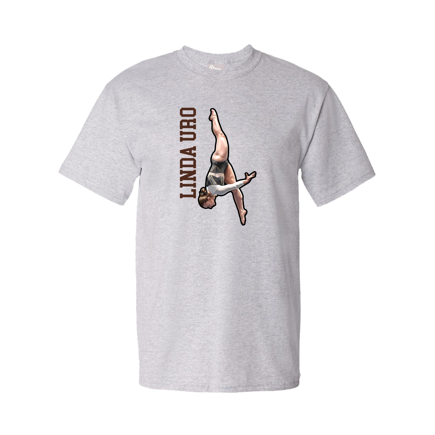 Youth Tee — Name Vertical in Grey