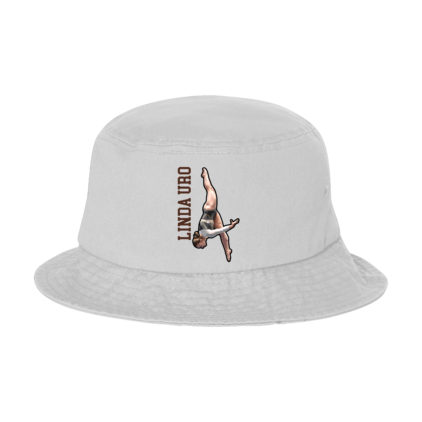 Bucket Cap — Name Vertical in White