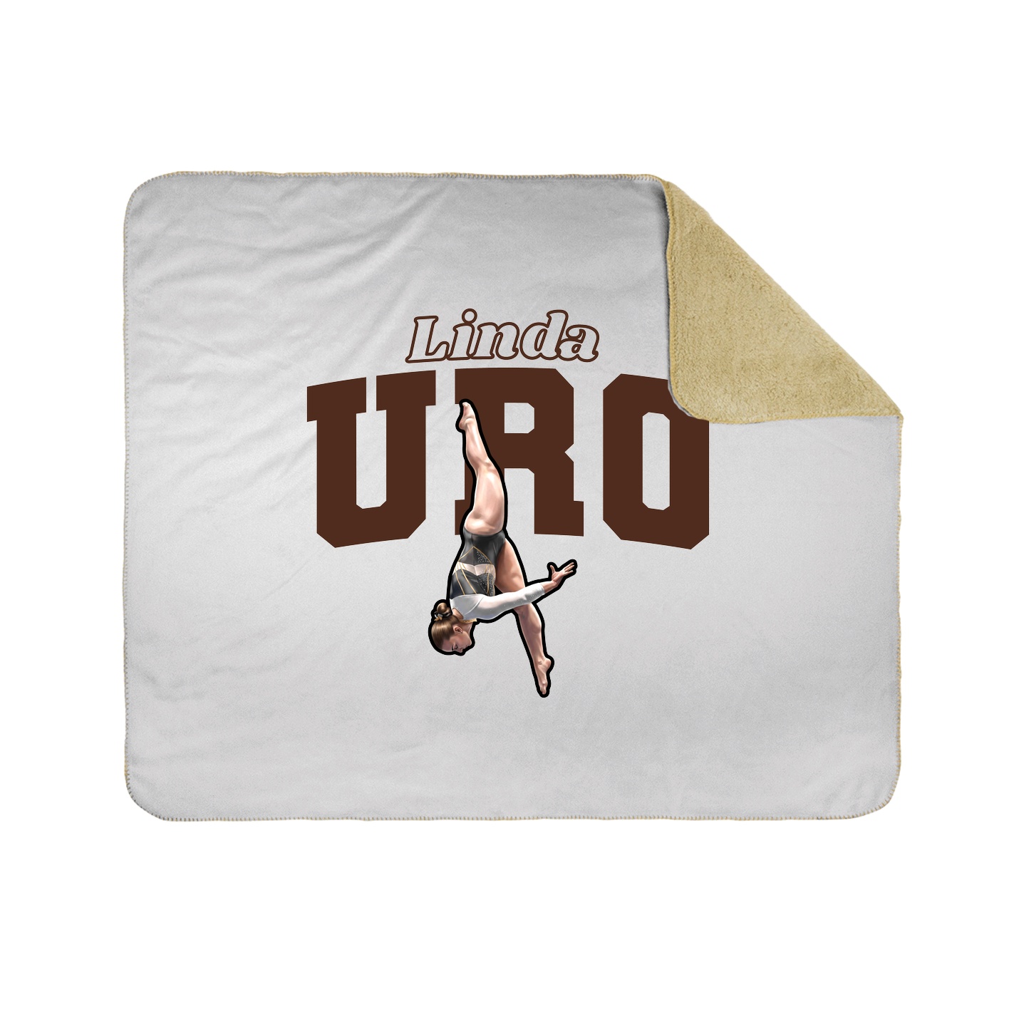 Throw Blanket — Name Arch in White