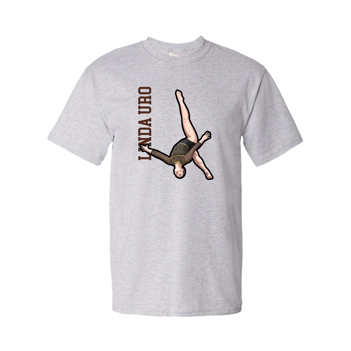 Tee — Name Vertical in Grey