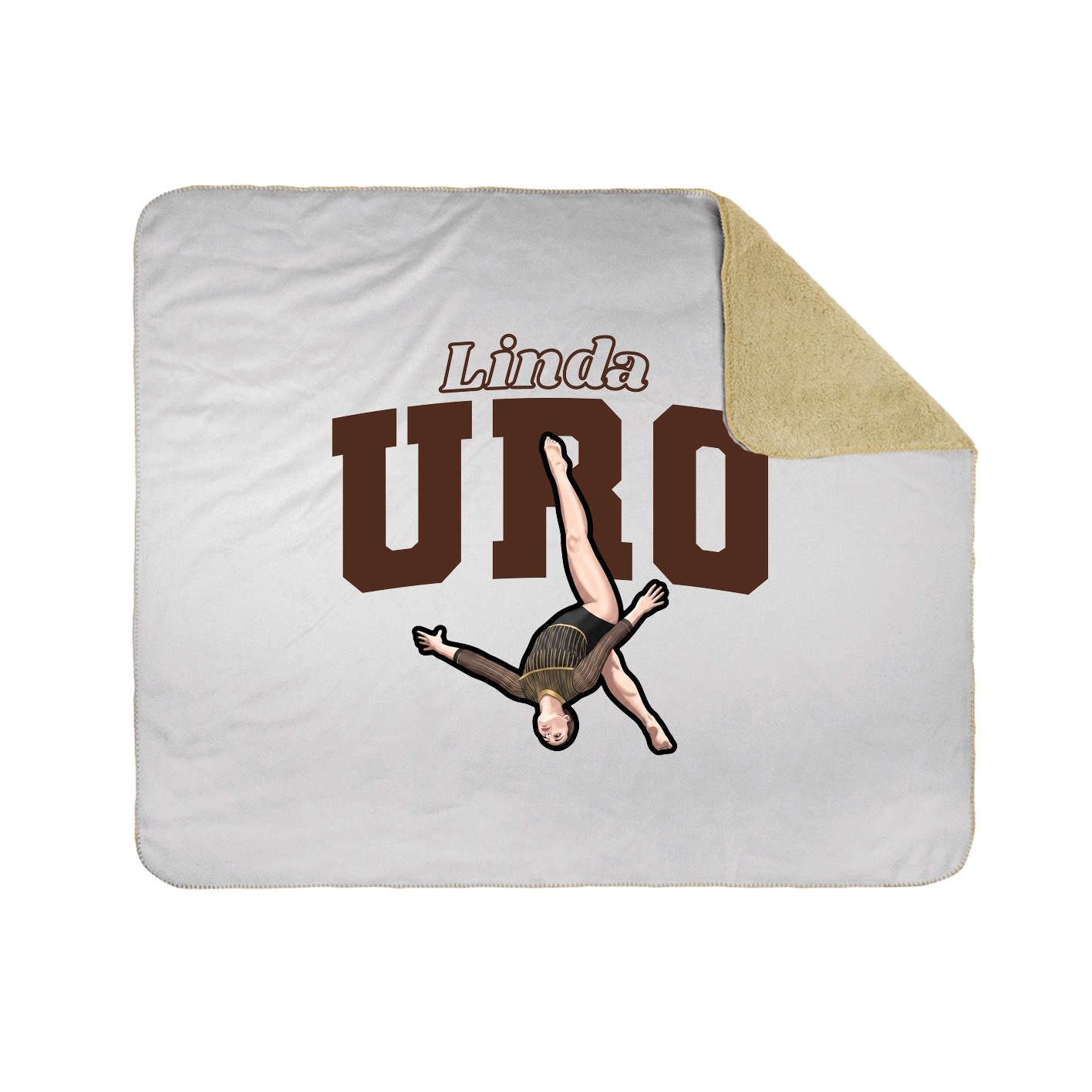 Throw Blanket — Name Arch in White