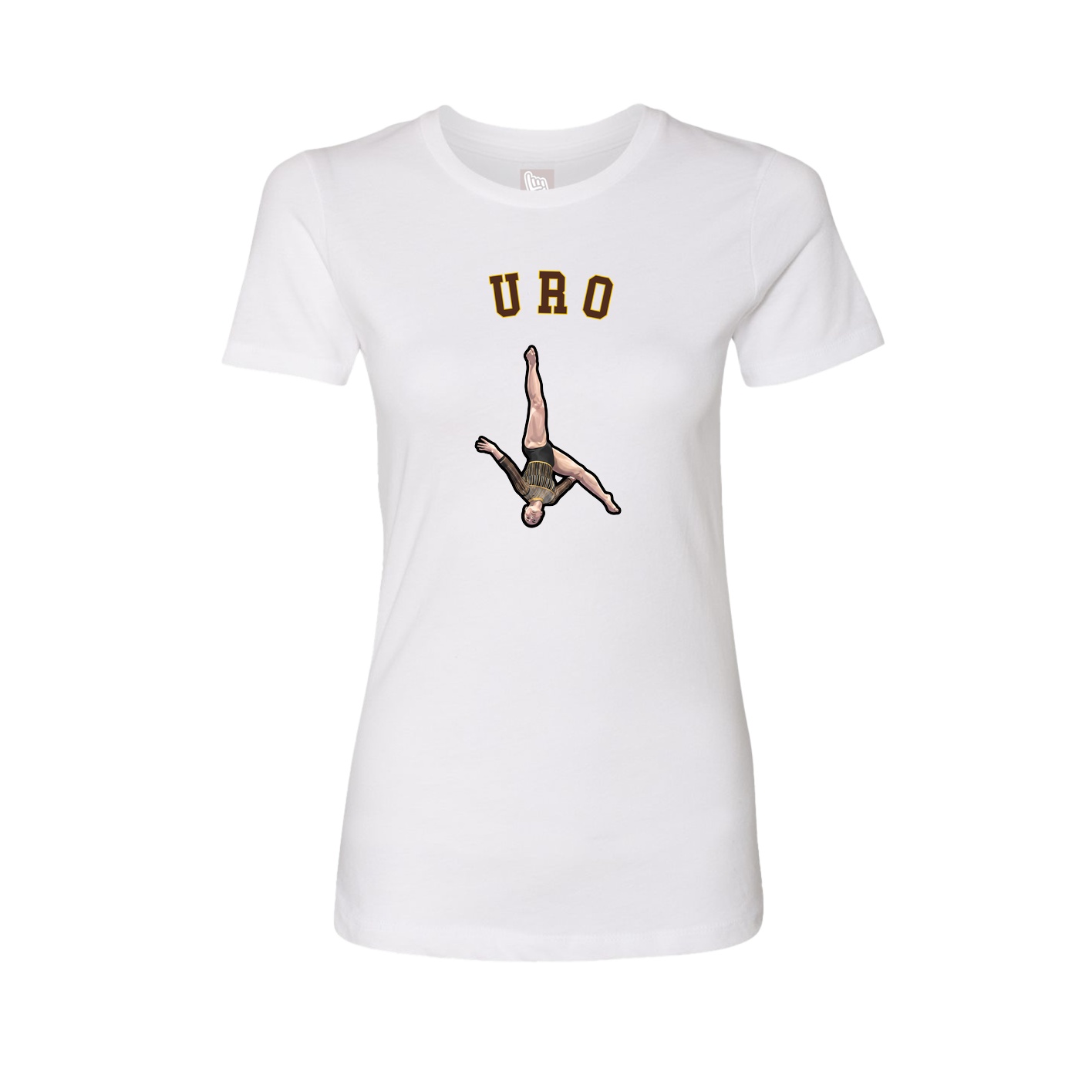 Fitted Women's Tee — Shirsey Arch in White