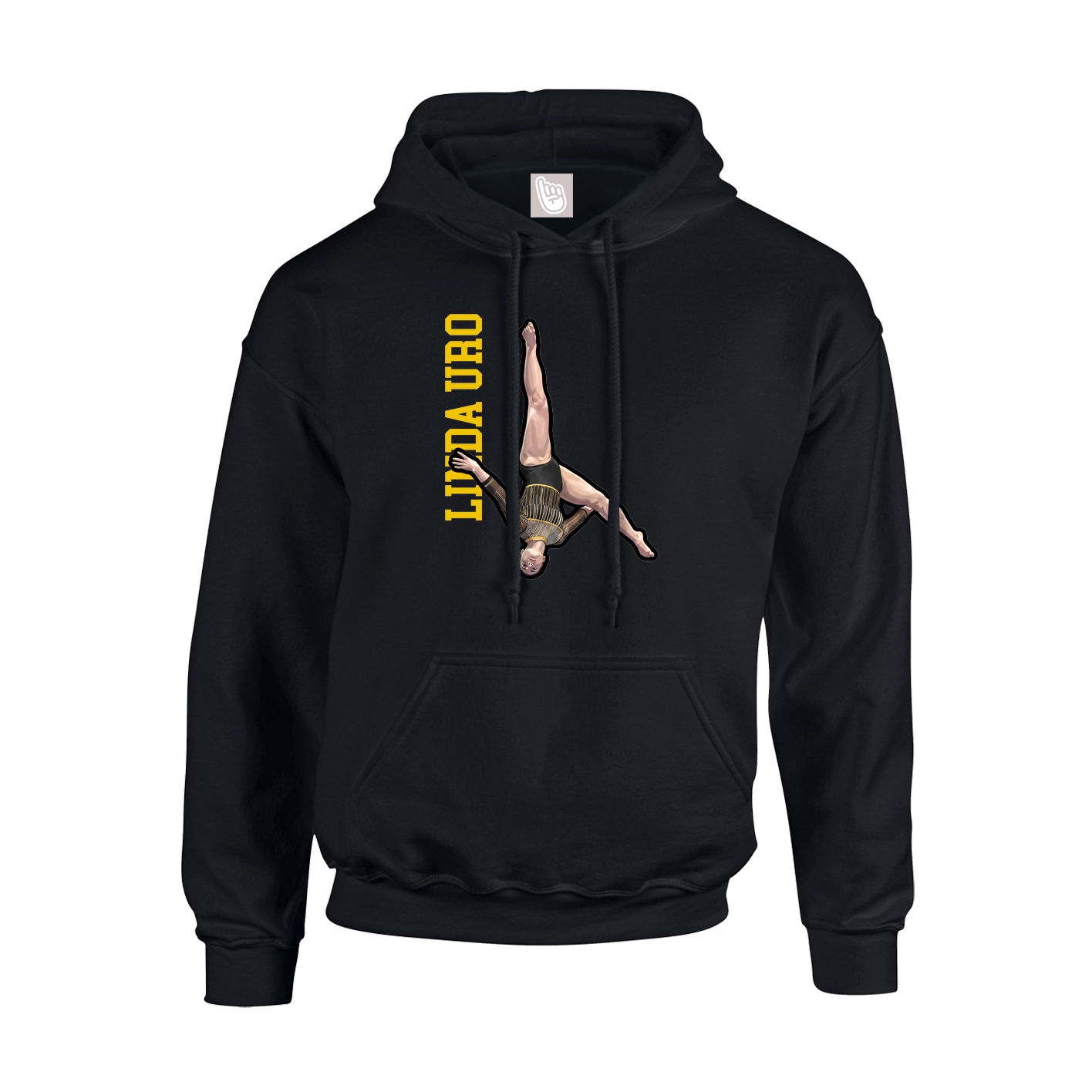 Hoodie — Name Vertical in Black