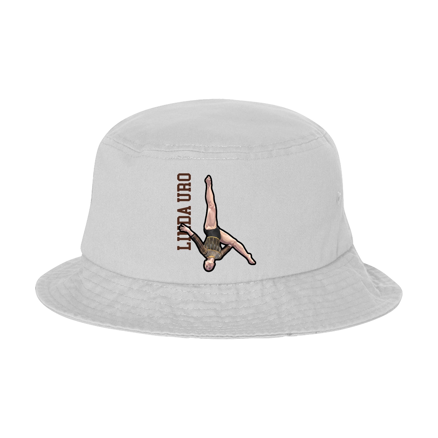 Bucket Cap — Name Vertical in White
