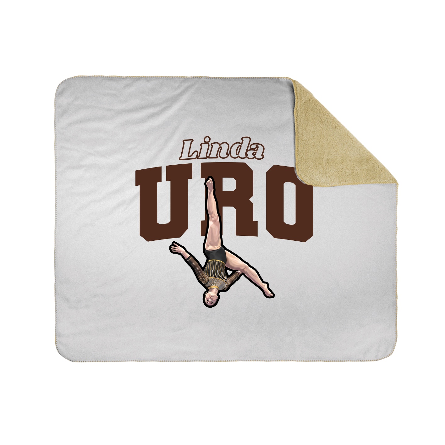 Throw Blanket — Name Arch in White