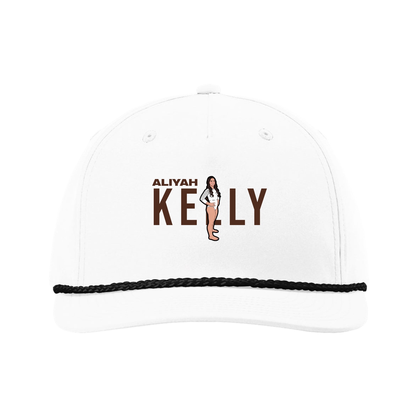 Five-Panel Classic Rope Cap — Player Name in White