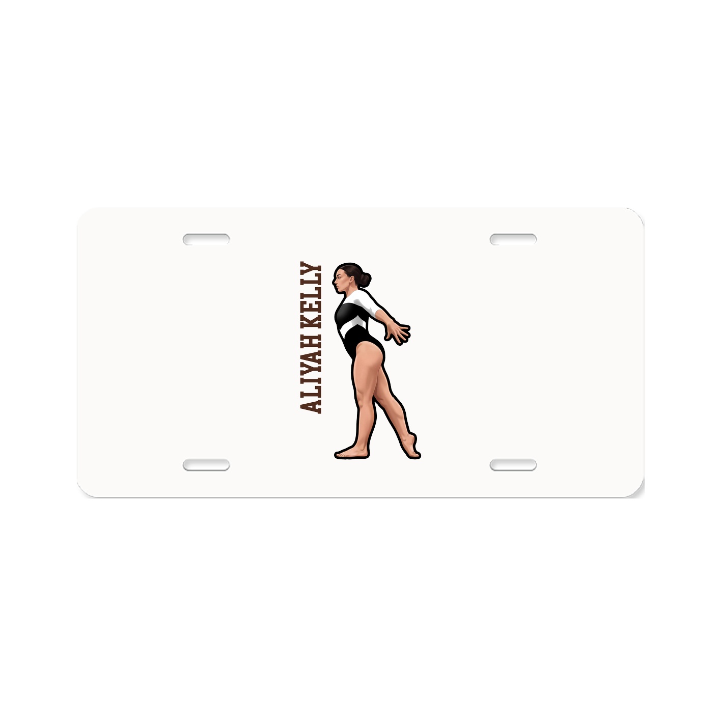License Plate — Name Vertical in Classic