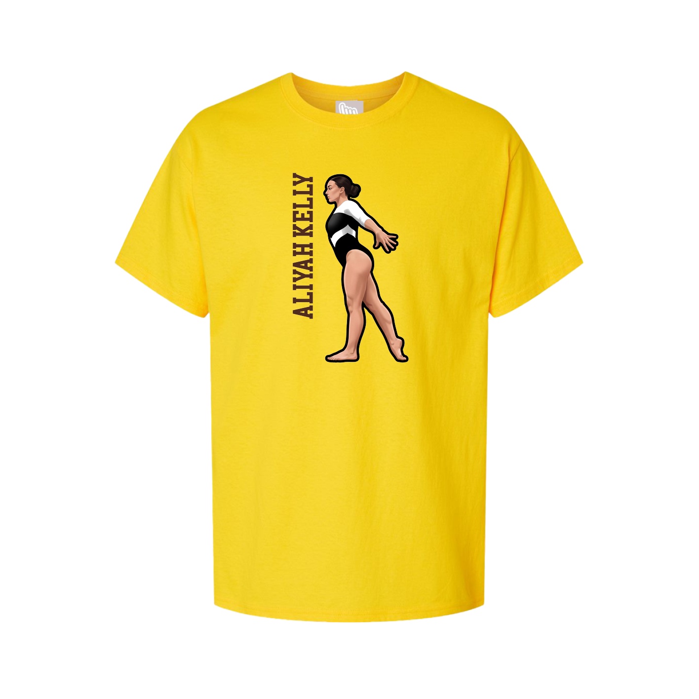 Youth Tee — Name Vertical in Gold