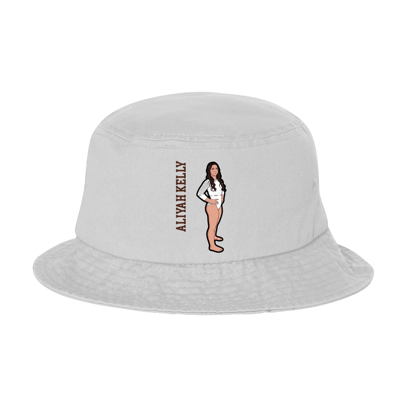 Bucket Cap — Name Vertical in White