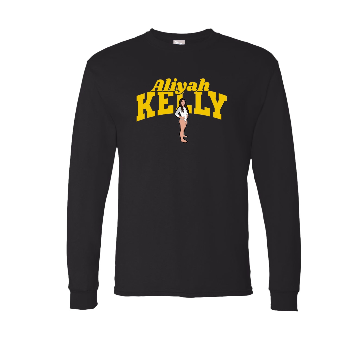 Long Sleeve Tee — Signature Arch in Black