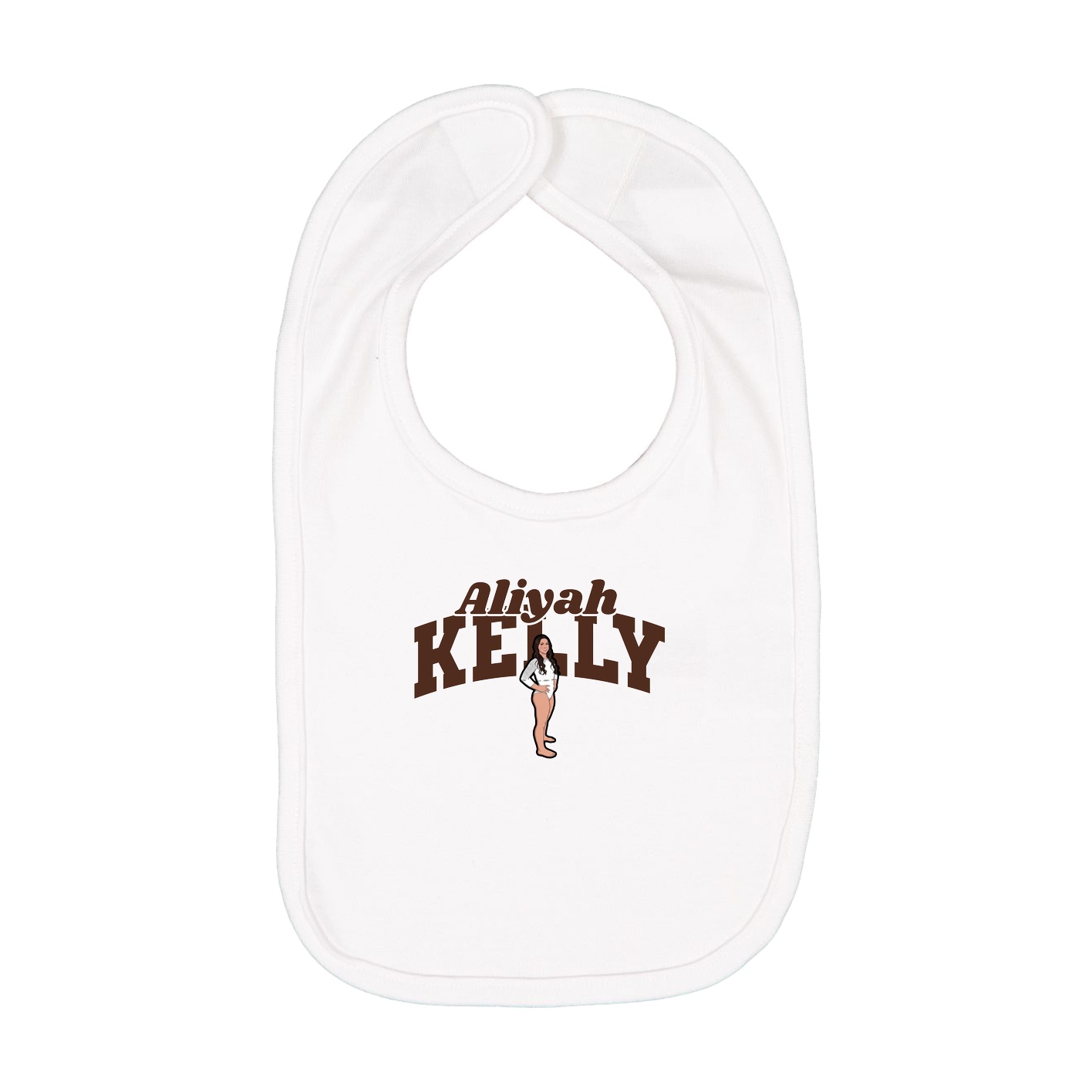 Infant Bib — Signature Arch in White