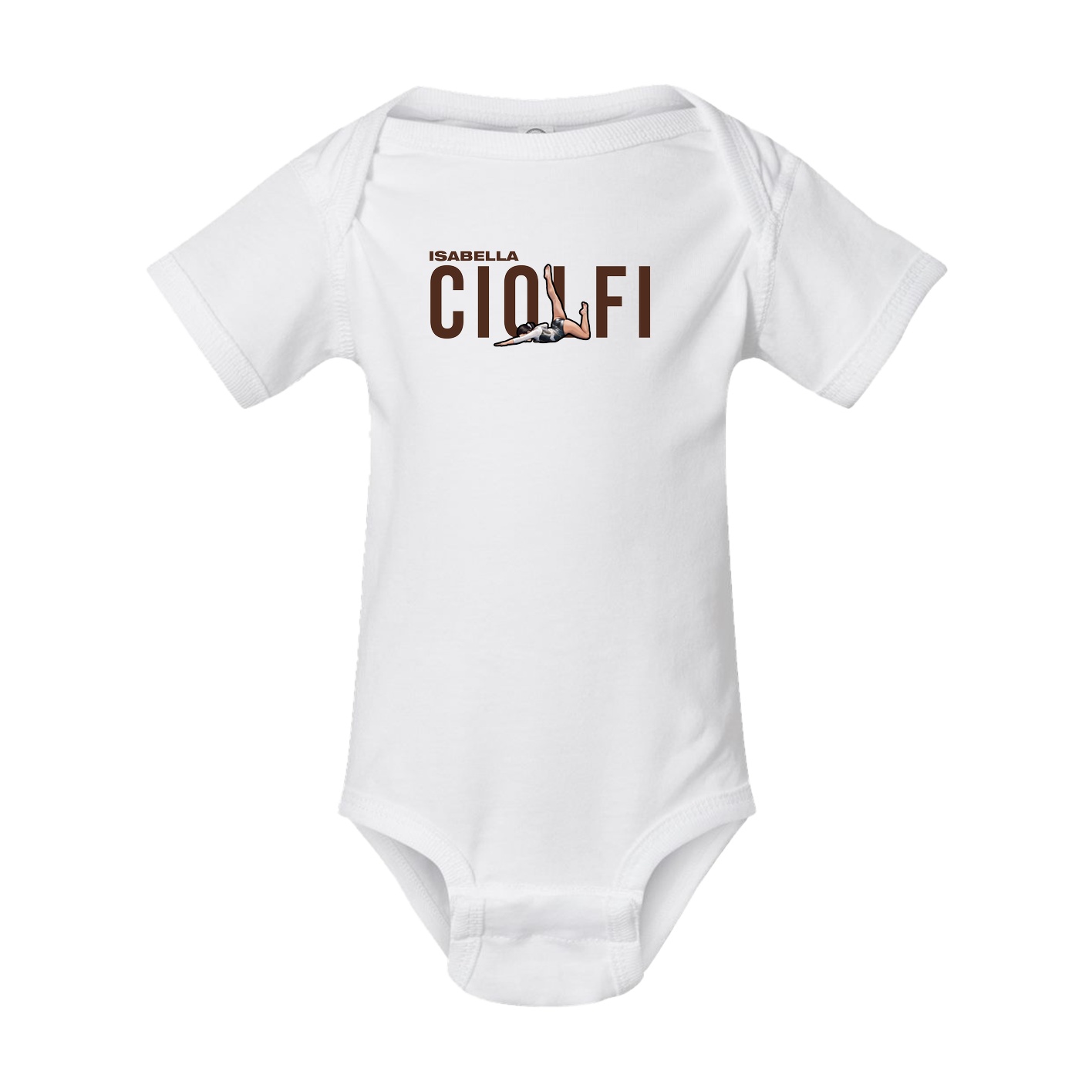 Baby Onesie — Player Name in White