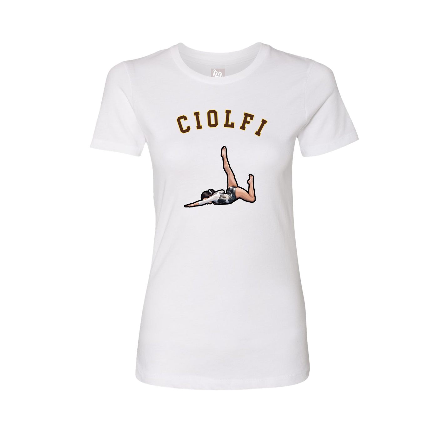 Fitted Women's Tee — Shirsey Arch in White