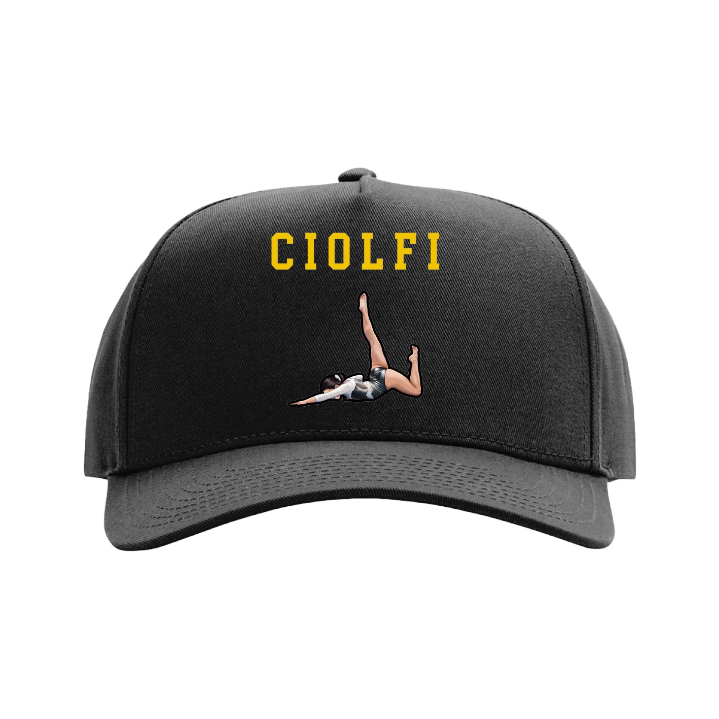 Full Fabric Five-Panel Champ Cap — Shirsey in Black