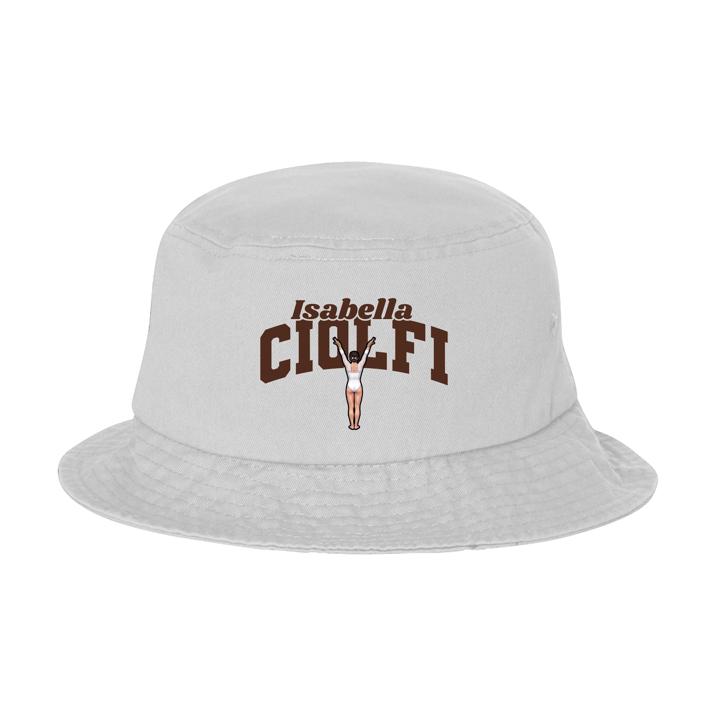Bucket Cap — Signature Arch in White