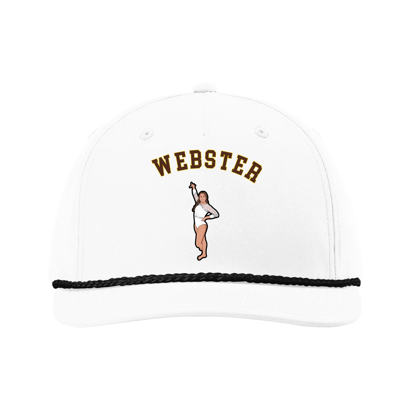 Five-Panel Classic Rope Cap — Shirsey Arch in White
