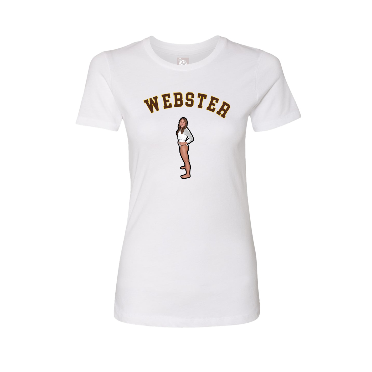 Fitted Women's Tee — Shirsey Arch in White