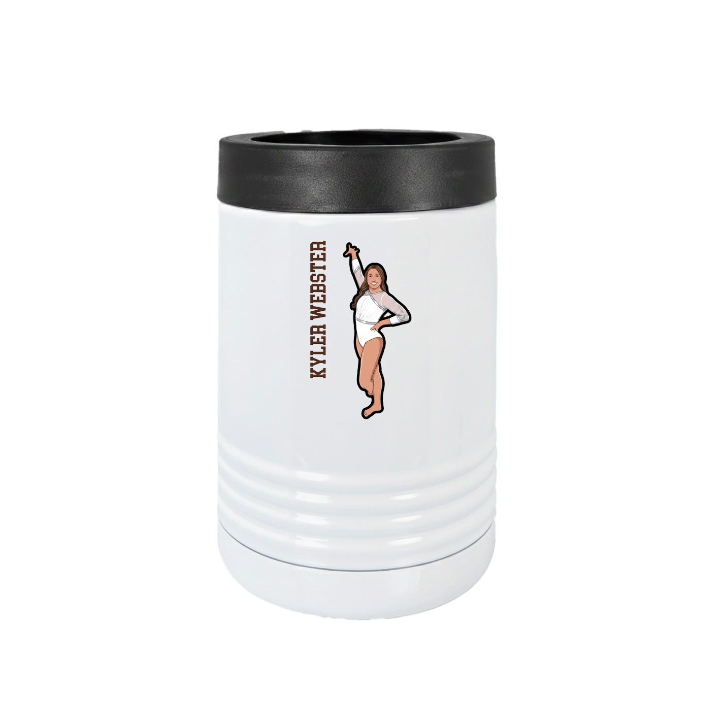 Beverage Holder — Name Vertical in White
