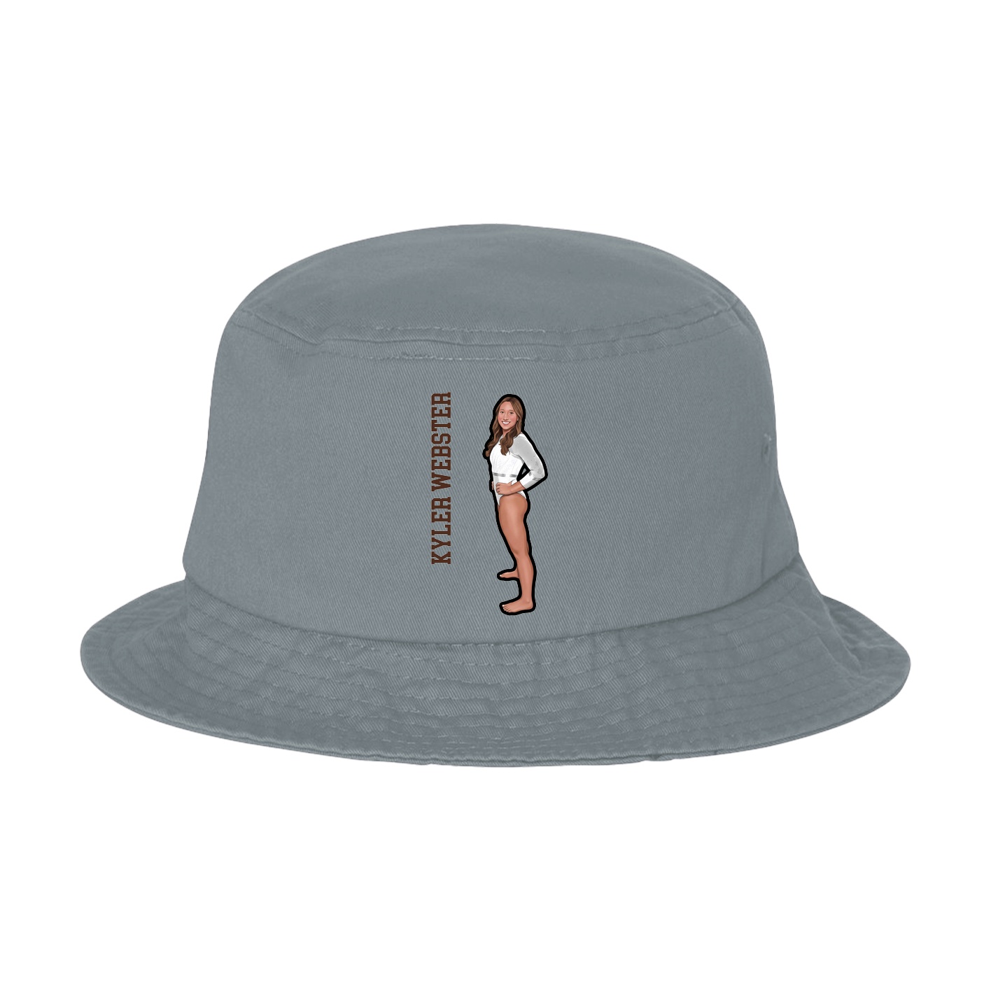 Bucket Cap — Name Vertical in Grey