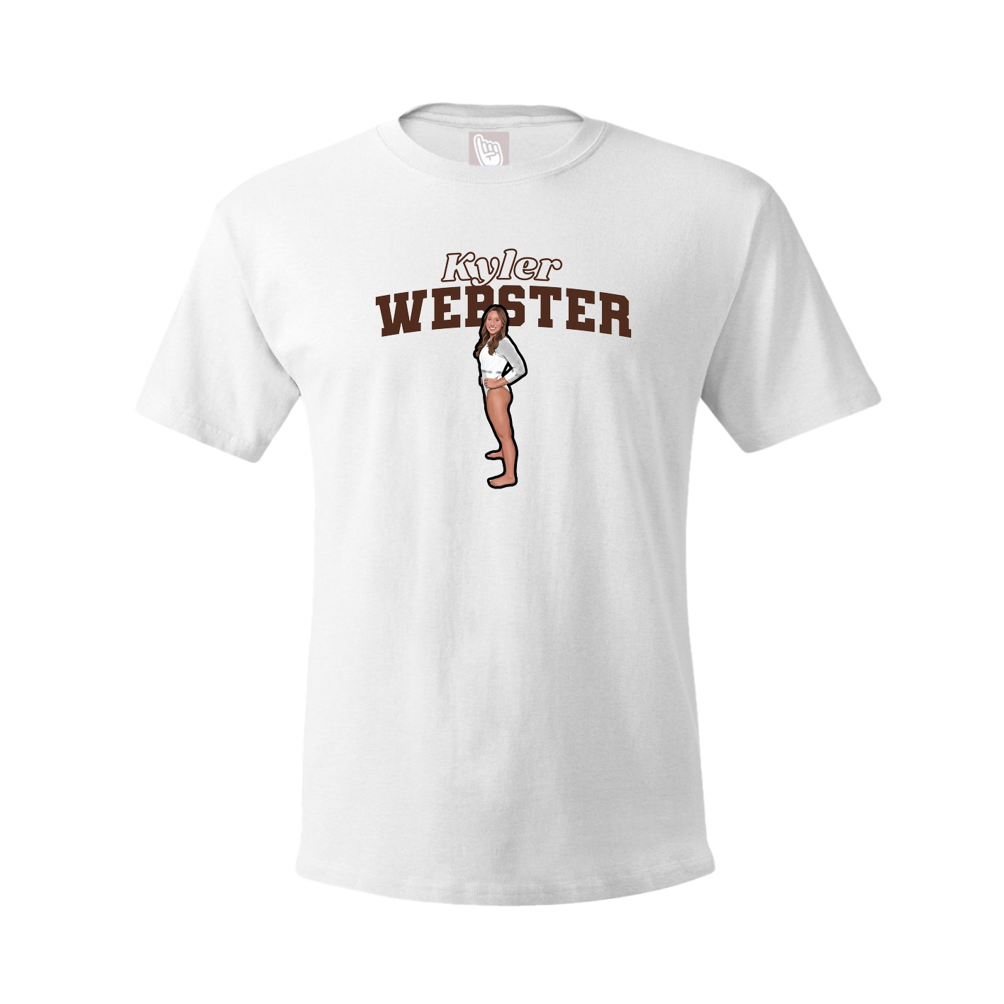Youth Tee — Name Arch in White