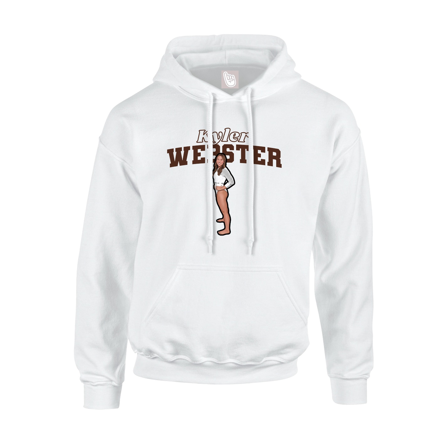 Hoodie — Name Arch in White