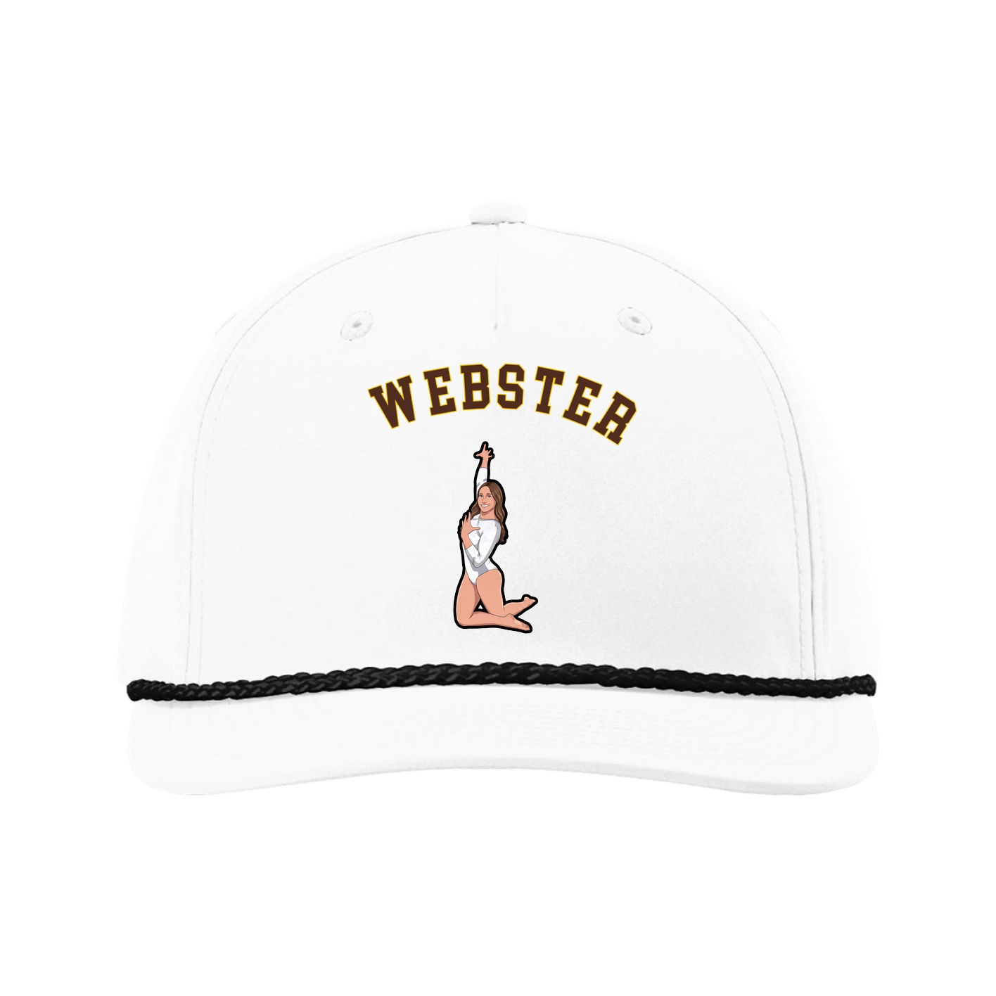 Five-Panel Classic Rope Cap — Shirsey Arch in White