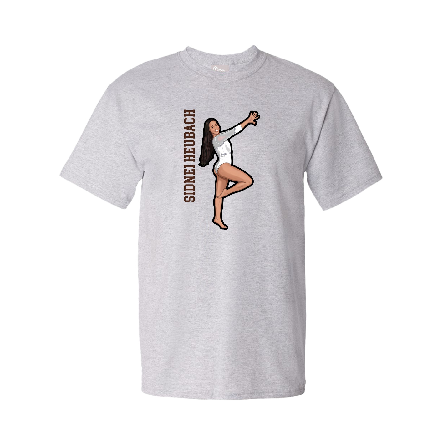 Tee — Name Vertical in Grey