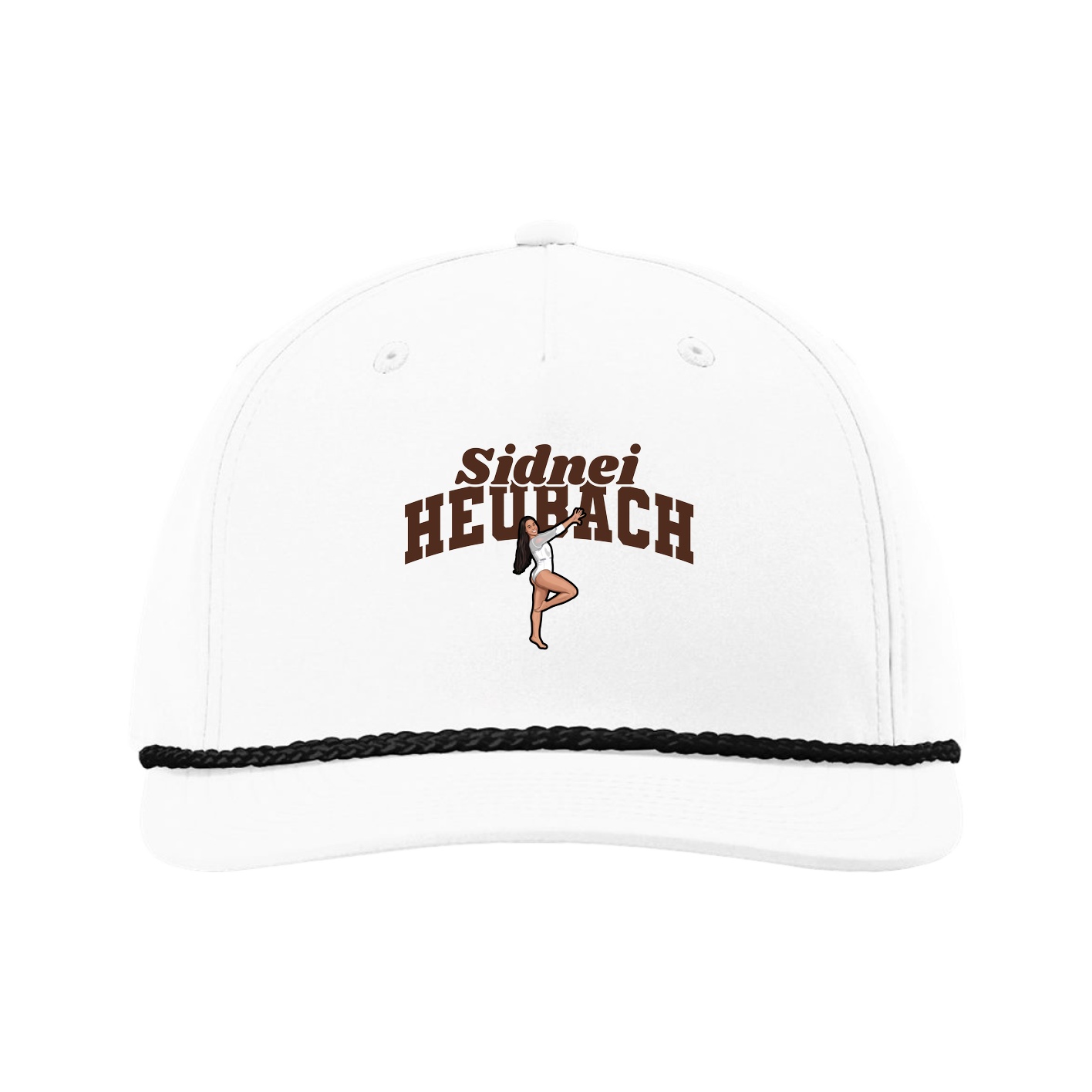 Five-Panel Classic Rope Cap — Signature Arch in White