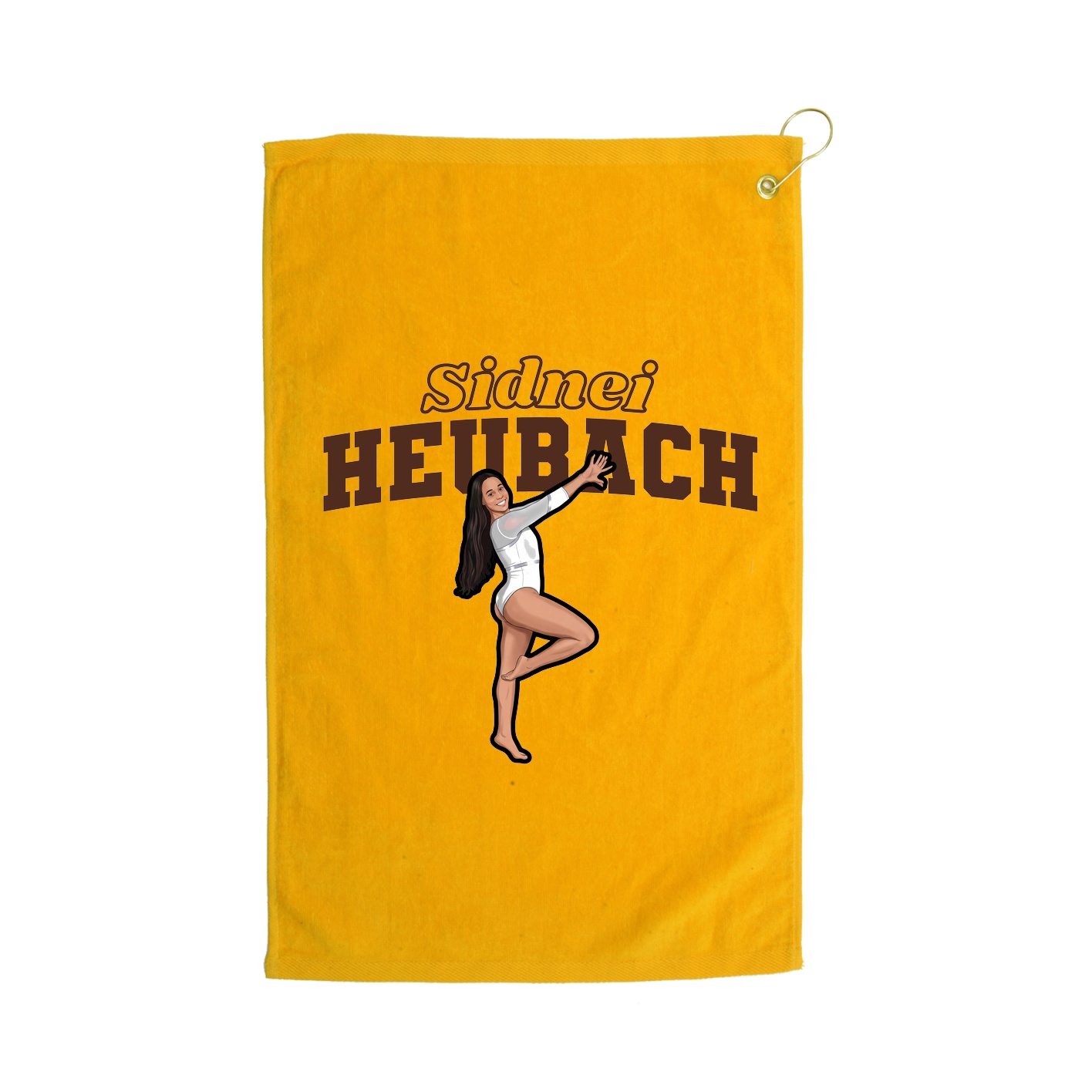 Golf Towel — Name Arch in Gold