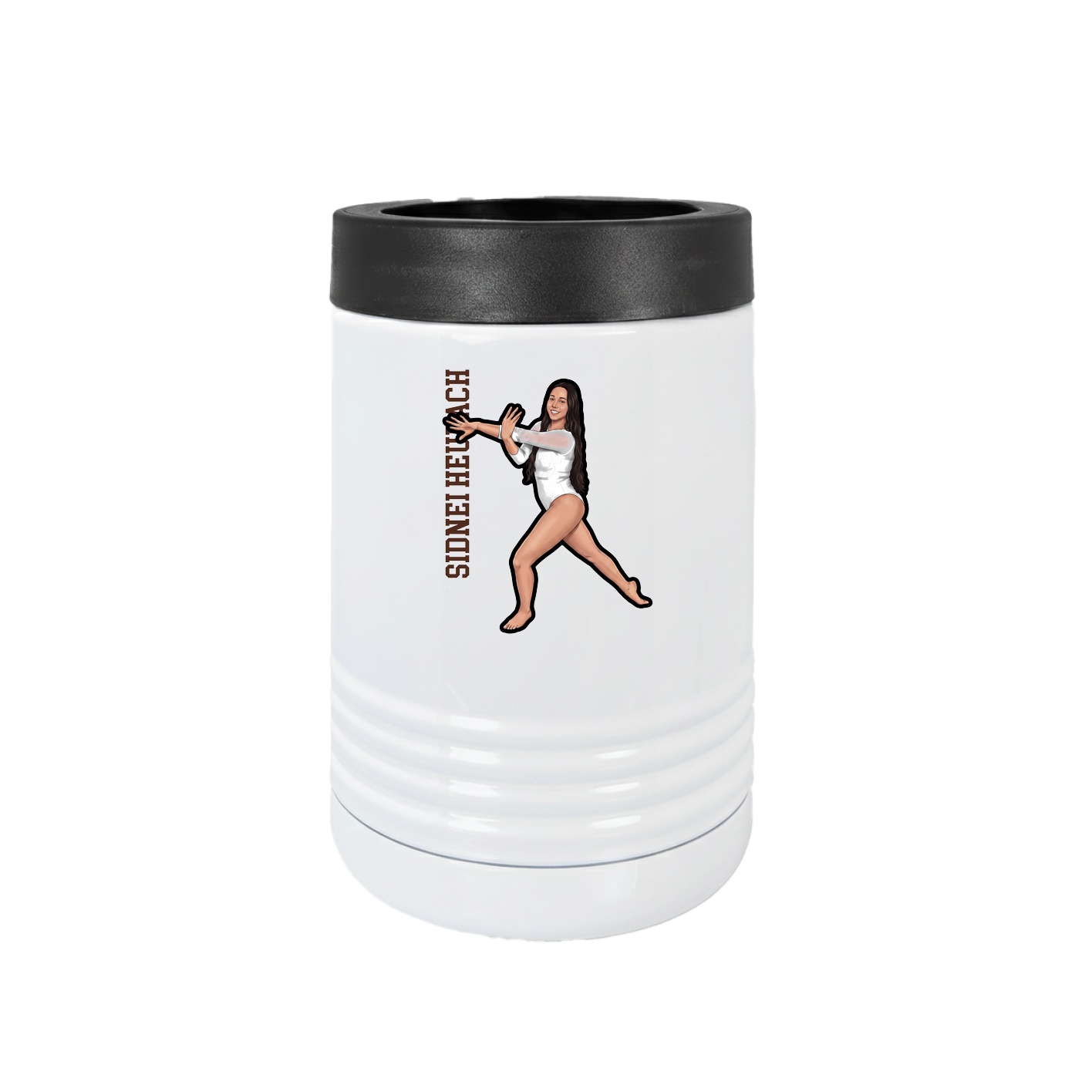 Beverage Holder — Name Vertical in White