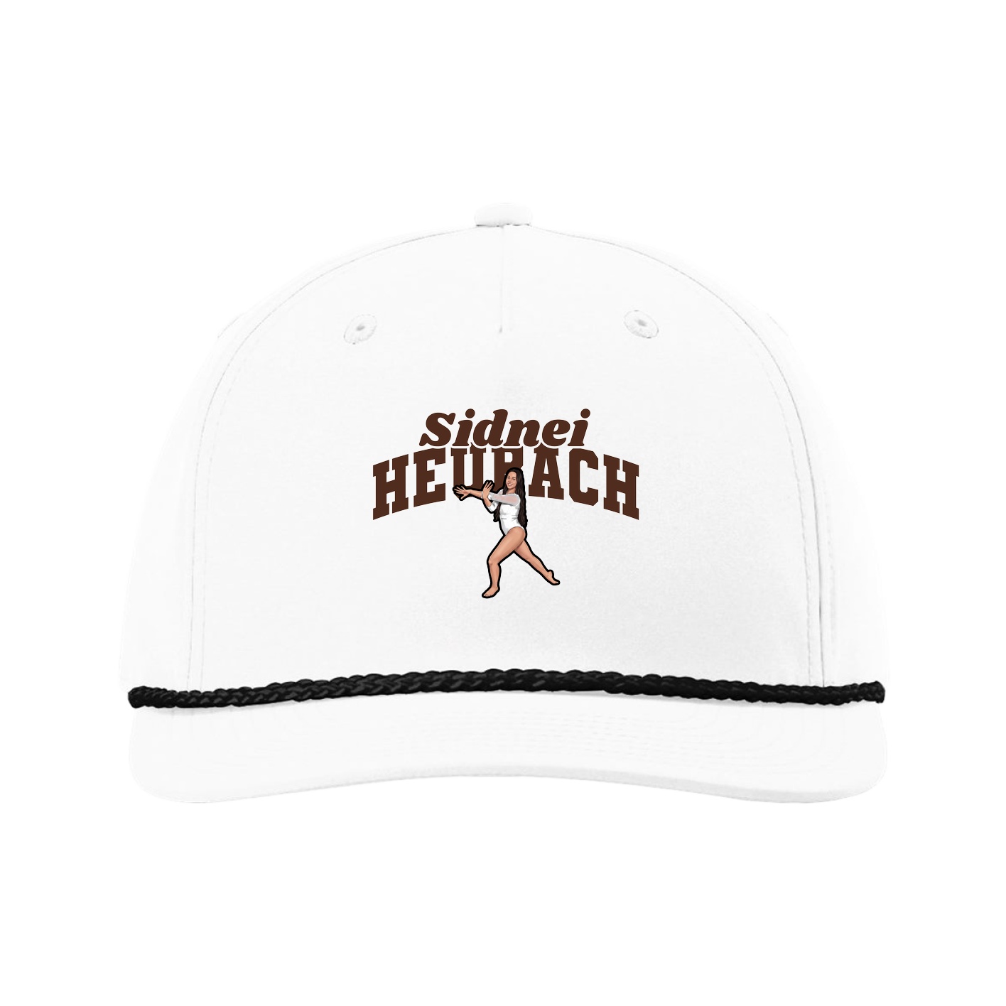 Five-Panel Classic Rope Cap — Signature Arch in White
