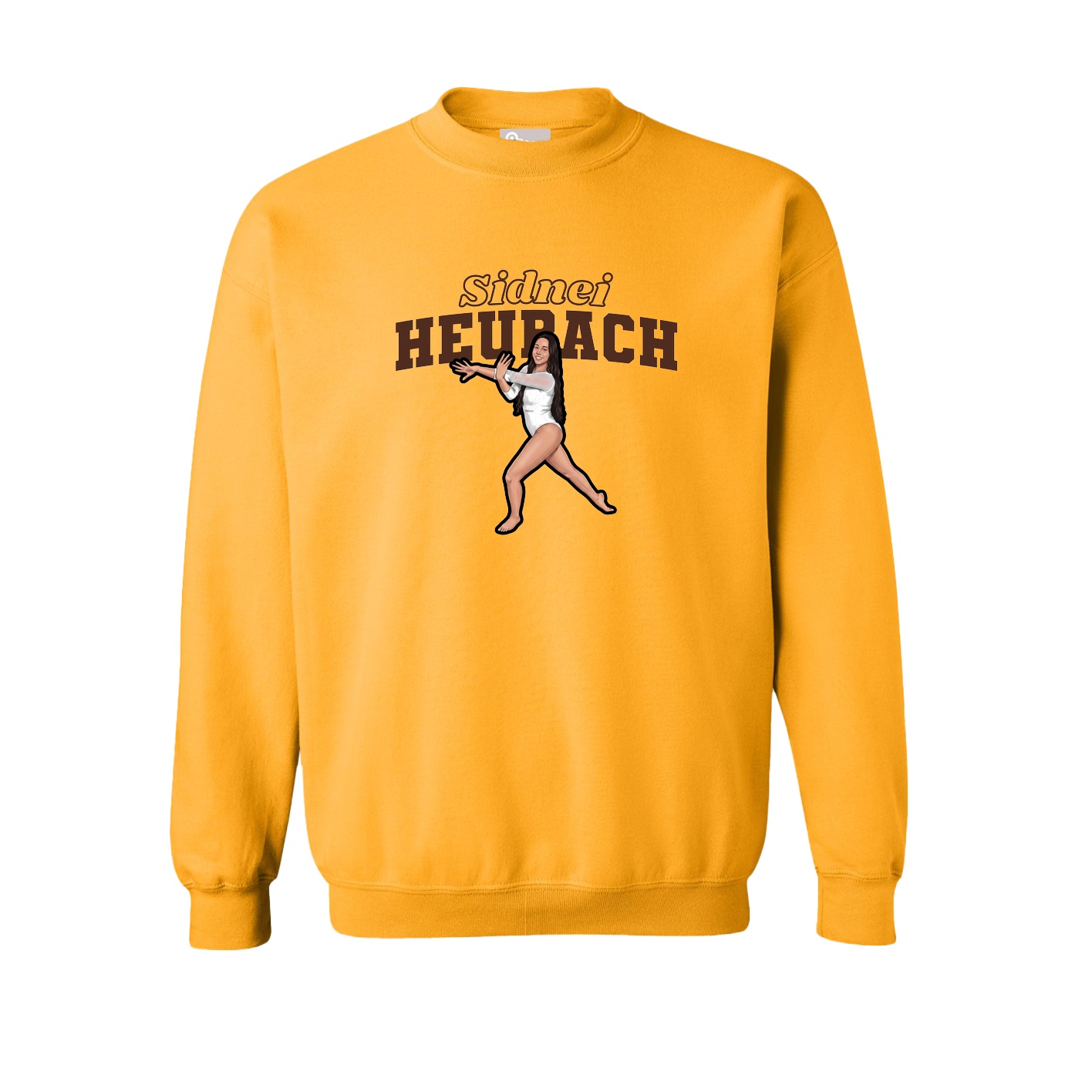 Fleece Crew — Name Arch in Gold