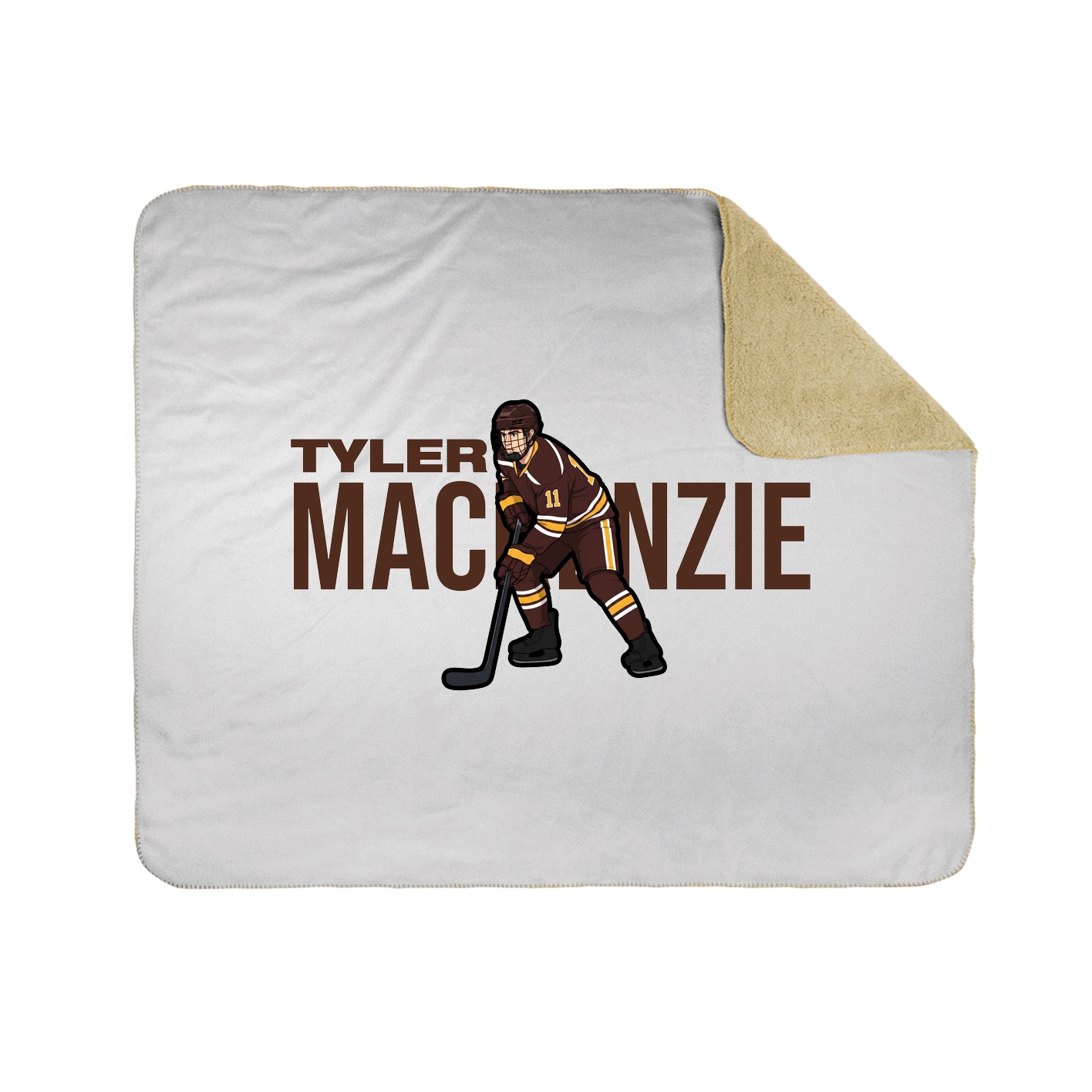 Throw Blanket — Player Name in White