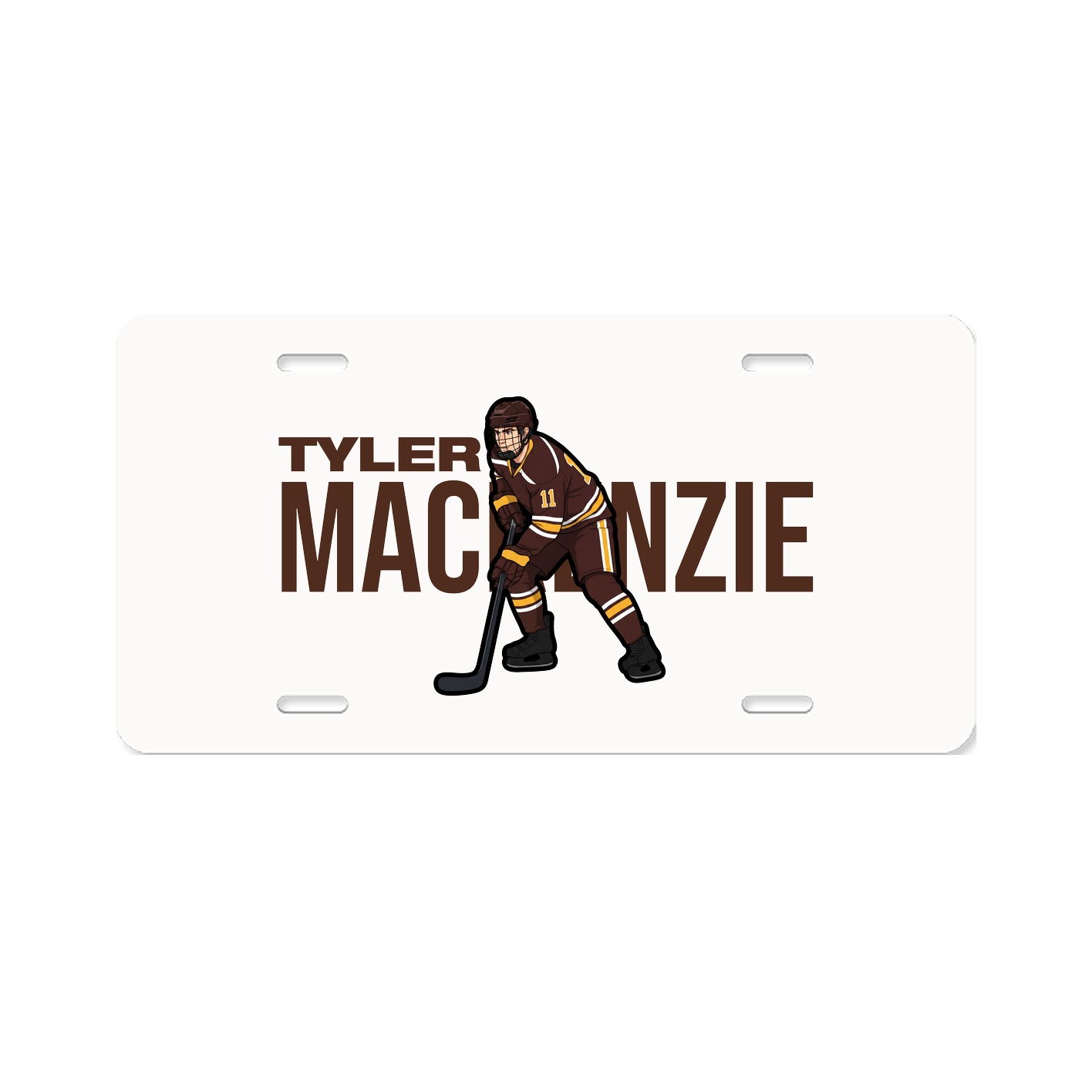 License Plate — Player Name in Classic