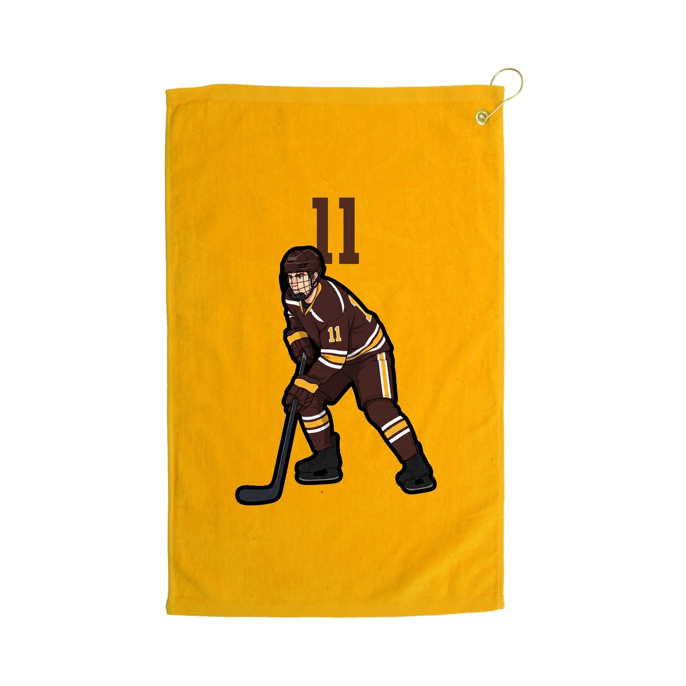 Golf Towel — Number Top in Gold
