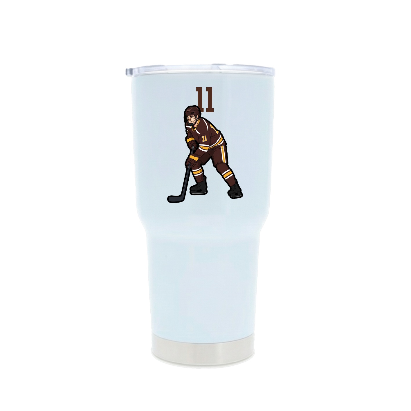30oz Stainless Steel Tumbler — Number Top in White
