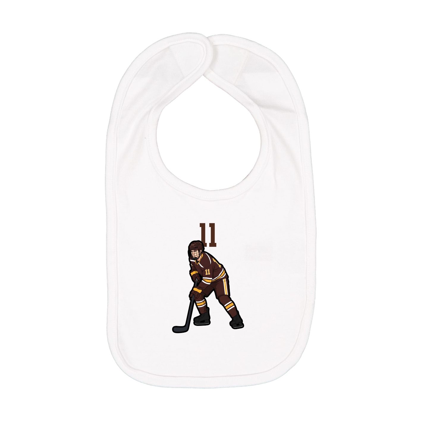 Infant Bib — Number Top in White
