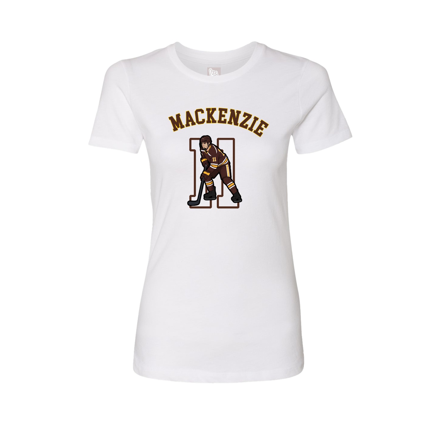 Fitted Women's Tee — Shirsey Arch in White