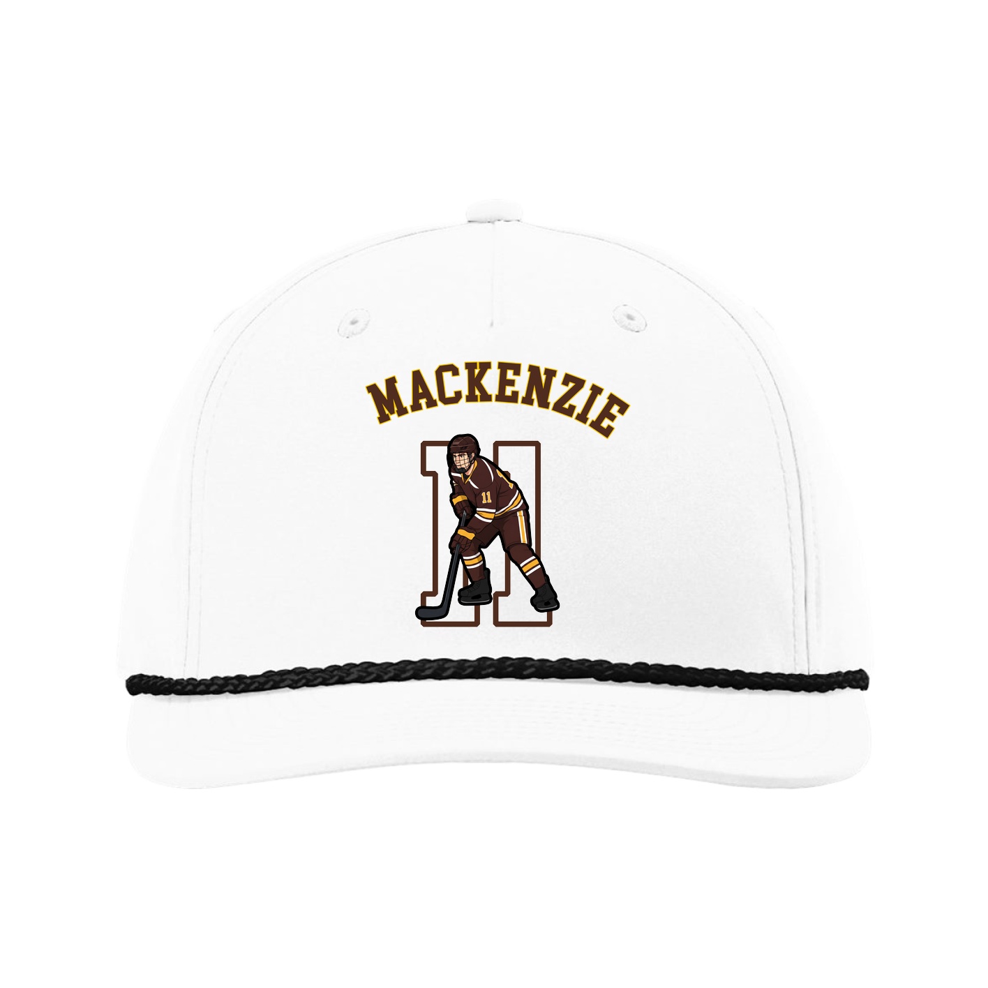 Five-Panel Classic Rope Cap — Shirsey Arch in White