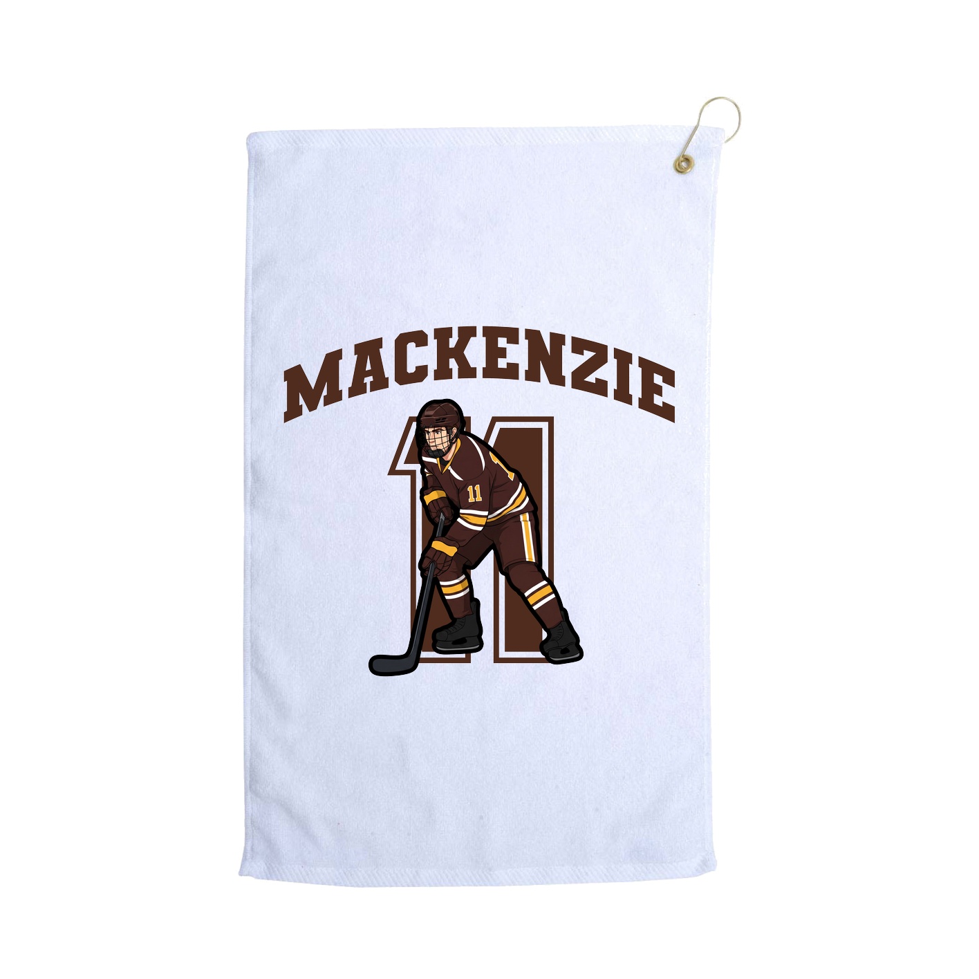 Golf Towel — Number in White