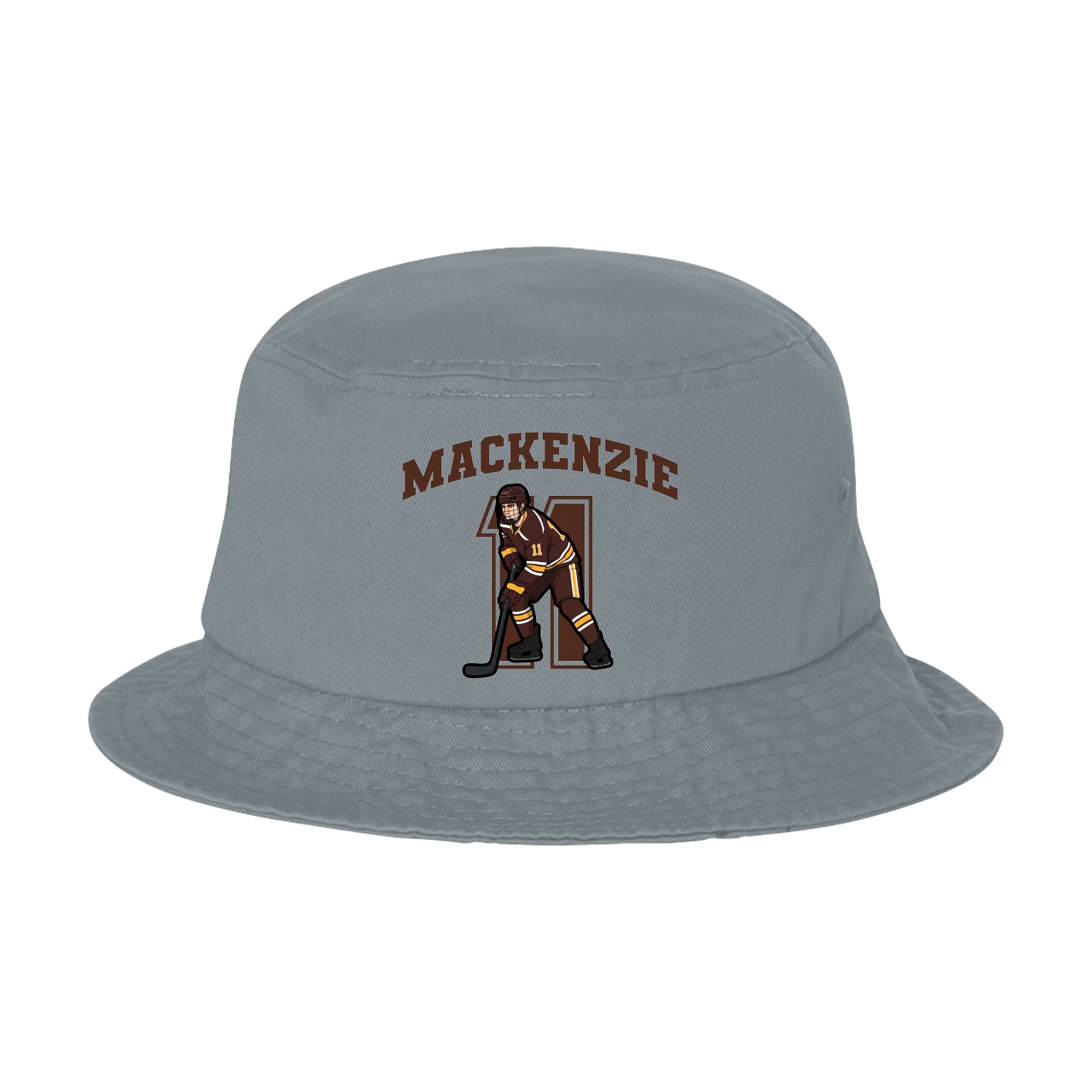 Bucket Cap — Number in Grey