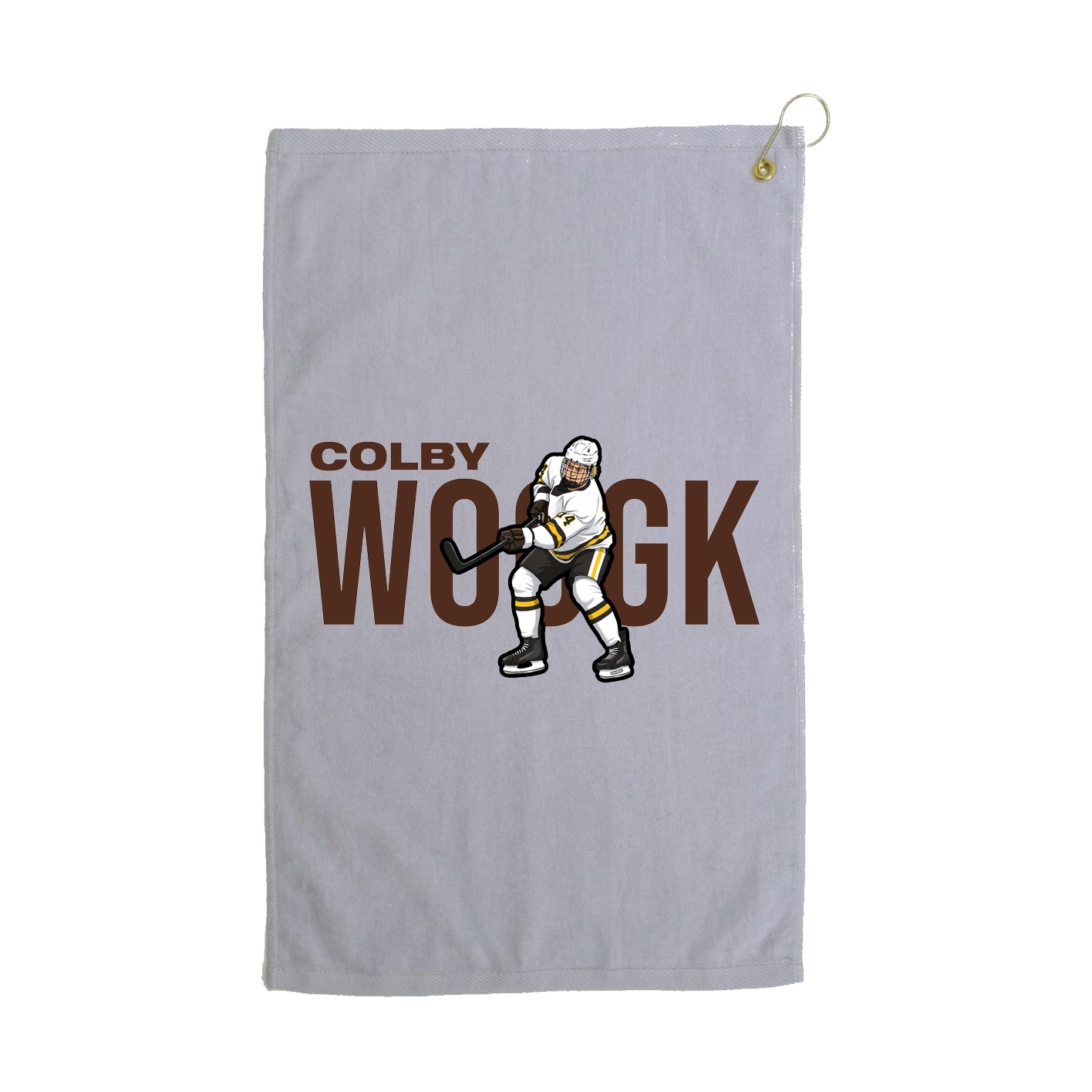 Golf Towel — Player Name in Grey